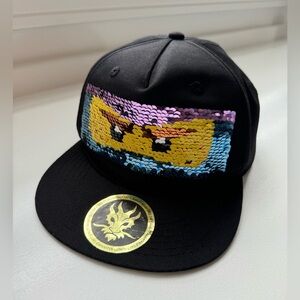 H&M LEGO Ninjago Hat Black Flip-Sequin Cap Boys Size 4-8 years old